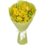 Букет из 15 желтых альстромерий